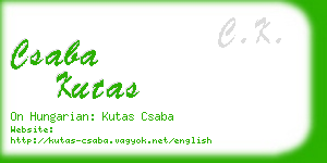 csaba kutas business card